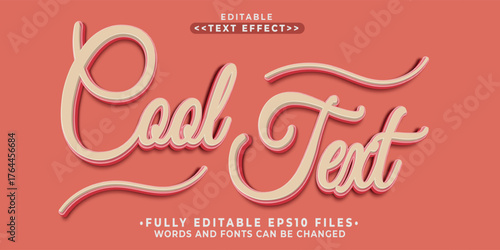 3d cool text lowercase text effect
