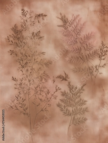 Delicate ferns resting against a soft, muted background highlighting natural beauty in a serene composition