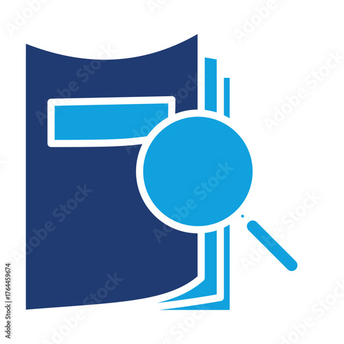 Reference Books Flat Blue Icon