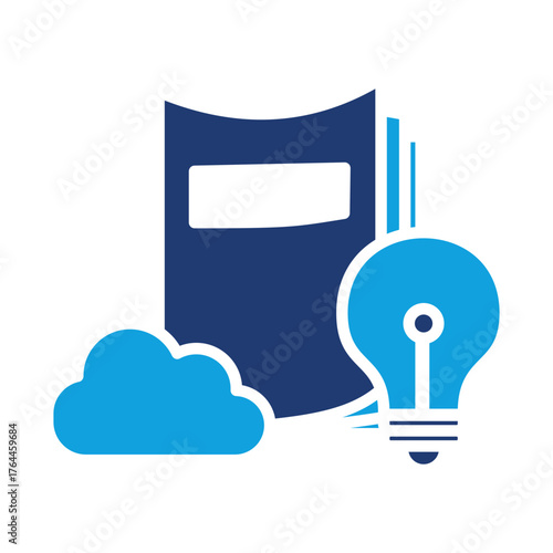 Philosophy Book Flat Blue Icon
