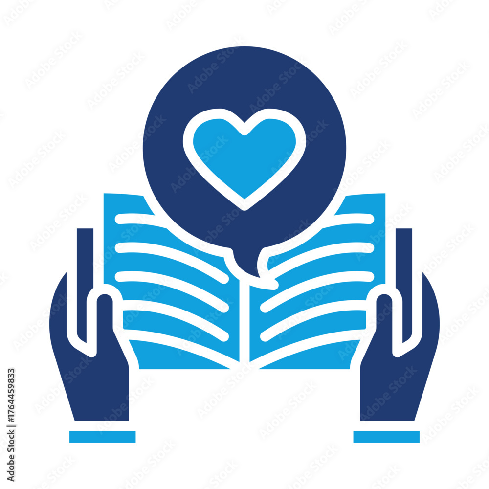 Fototapeta premium Novel Flat Blue Icon