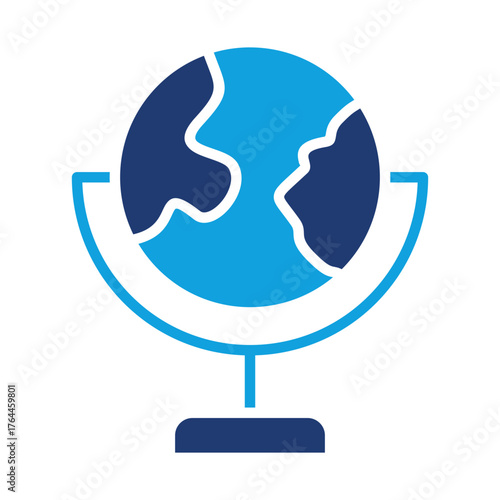 Globe Flat Blue Icon