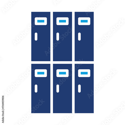 Locker Flat Blue Icon