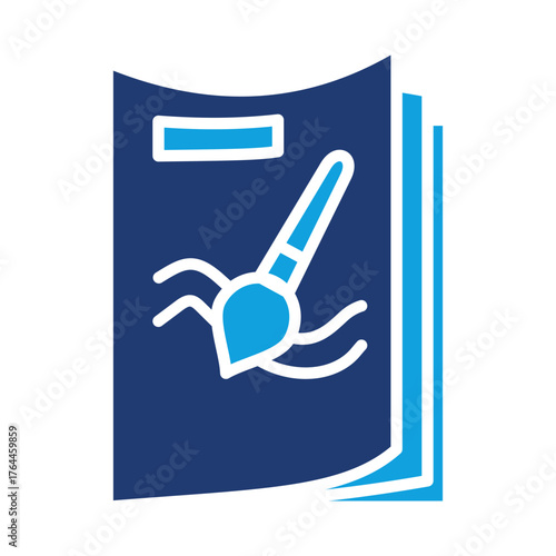 Art Book Flat Blue Icon
