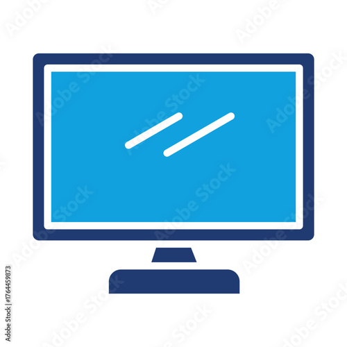 Monitor Flat Blue Icon