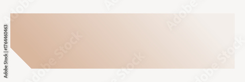 Gradient brown badge, collage element vector