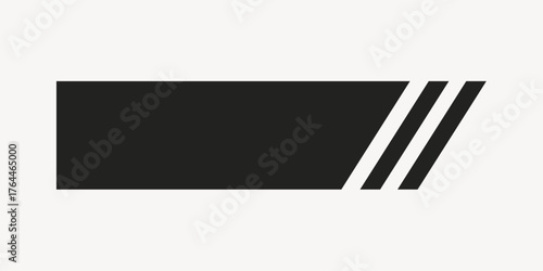 Black divider, flat graphic vector