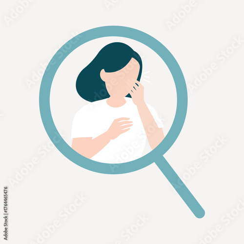 Searching healthcare illustration collage element vector