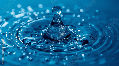 Nanobots limpiando contaminación en gota de agua