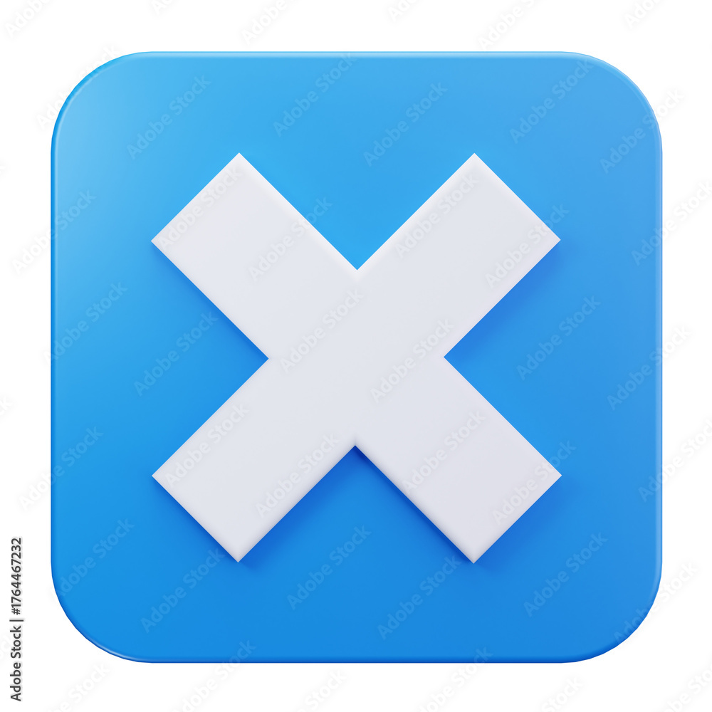 Fototapeta premium 3D Multiplication Mathematical Operator Symbol