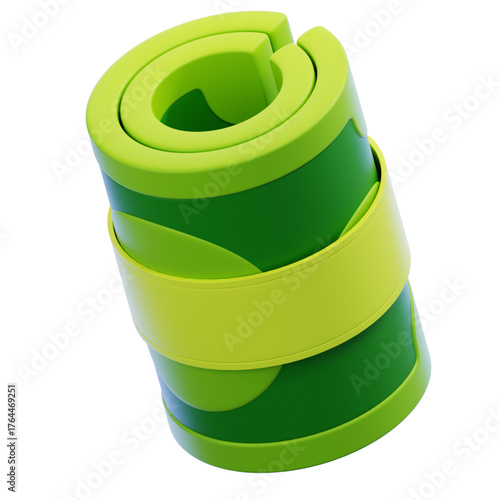 Rolled-up fitness mat with strap for easy portability and storage, perfect for yoga, Pilates, and various floor exercises
