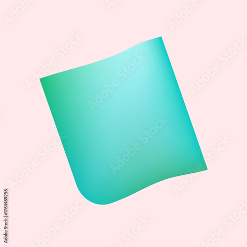 Green paper collage element vector