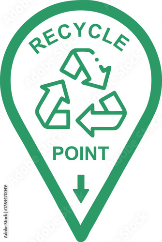 recycling symbol on a white background