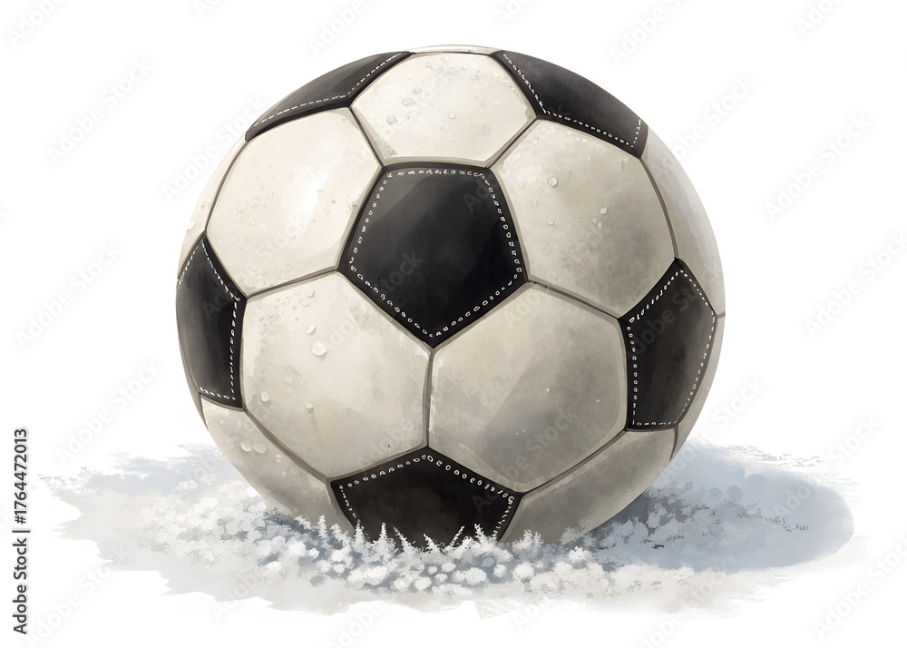 Fototapeta premium Classic Black and White Soccer Ball