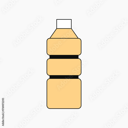 Yellow cleaning bottle illustration collage element vector