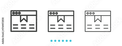 Schedule Icon. Thin line icon vector