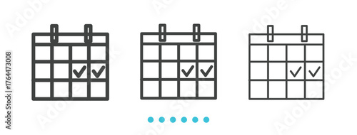 Schedule Icon. Thin line icon vector