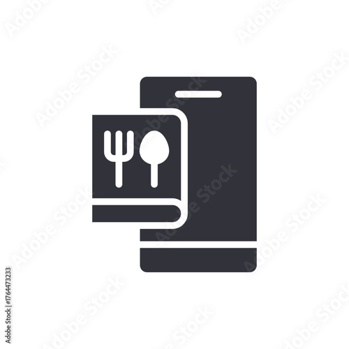 Recipe App Icon Food Book Spoon And Fork Menu