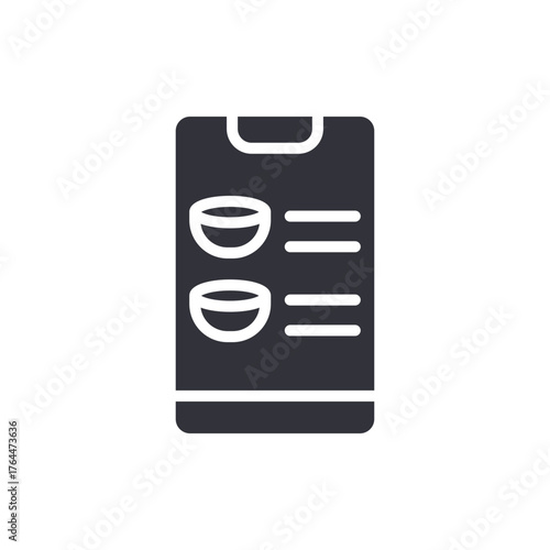 Smartphone Menu Design Icon For Food Application