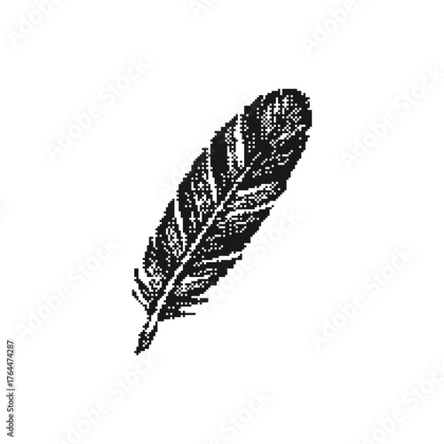 soft feather retro pixel art