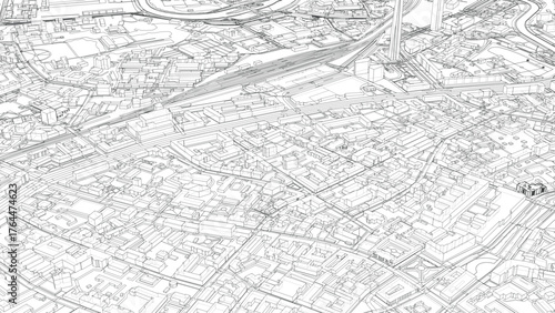 Intricate Urban Blueprint