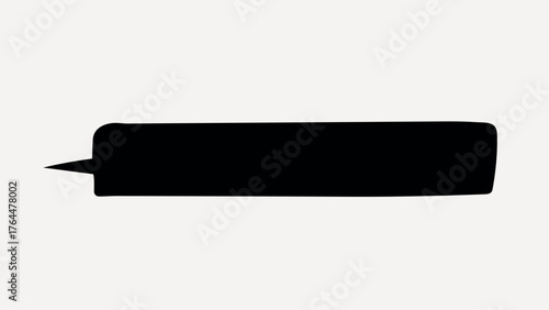 Minimalist black speech bubble vector