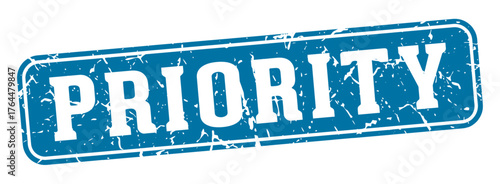 priority rectangular sign. priority stamp