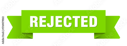 rejected ribbon isolated on transparent background. rejected ribbon