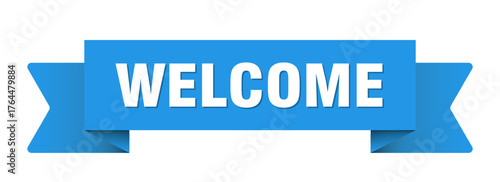 welcome ribbon isolated on transparent background. welcome ribbon