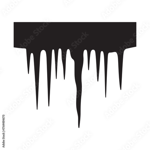 Minimal Black Icicle Silhouette Vector