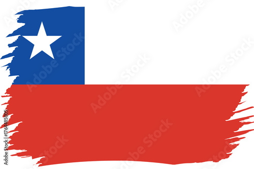 Flag of Chile. Chilean national symbol in official colors. Template icon. Abstract vector background.