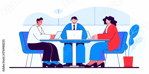 Successful Team Meeting: Collaborative Strategy Session with Diverse Professionals, Focused on Data Analysis and Planning for Growth in a Modern Office, Fostering Communication