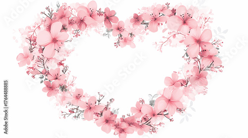 Delicate Heart-Shaped Floral Frame