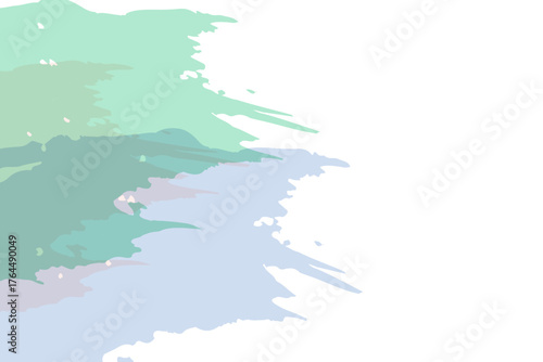 Watercolor-like pastel brush design with gentle pink, beige, and blue hues blending harmoniously. Vecter abstract background