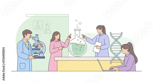 Scientists Conducting Research in a Laboratory Setting.