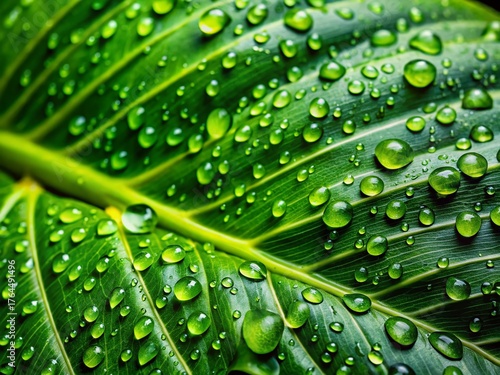 Vibrant Rainforest Leaf Macro: Eco-Tourism & Sustainable Travel Stock Photo