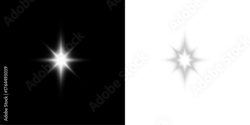 Shining Star Flash of Bright Light PNG.