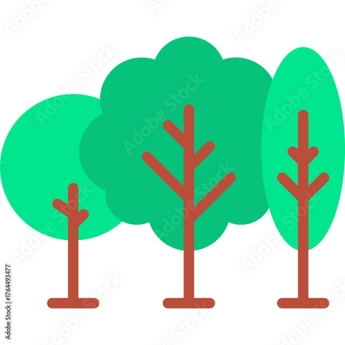 vector icon Forest, Trees, Nature, Green, Wood, Ecology And Environment