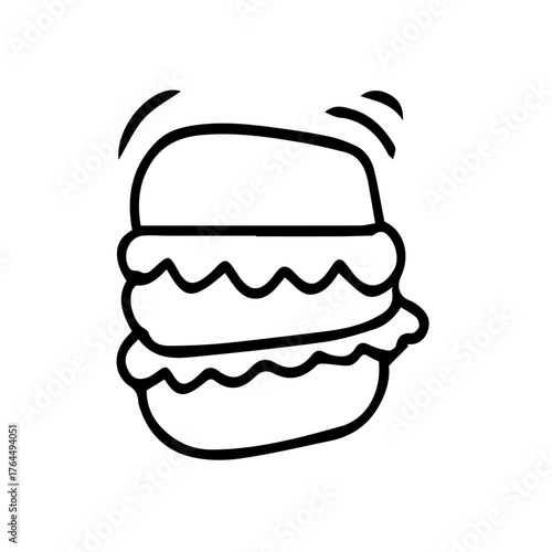 handrawn trend. lolipop candy, ul, sky, love, heart, urger, envelope, arrow, balloon. isolated on white background