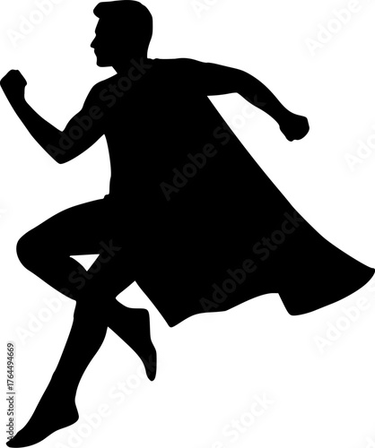 Design of hero flying man figure