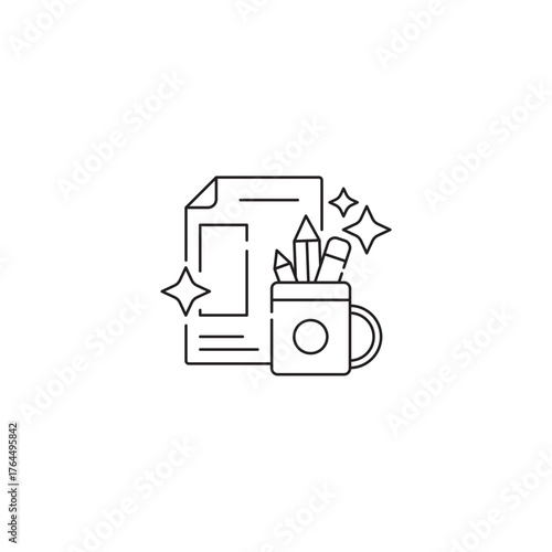 Branding design icon, Development Symbol Outline icon Transparent background Editable Stroke