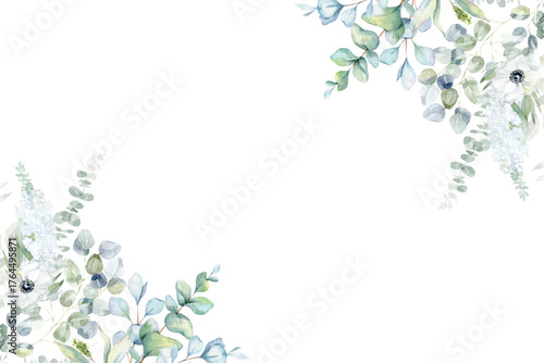 Wallpaper Mural Watercolor flowers background vector for design. Torontodigital.ca