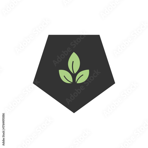 Modern eco shield symbol showing nature protection and sustainability defense concept. Ideal for eco company branding. Green Energy Illustration.