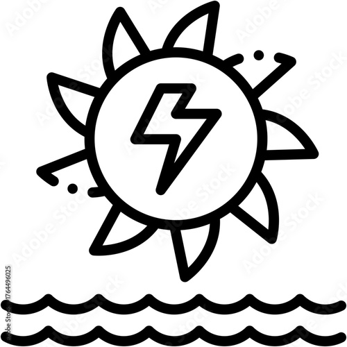 vector icon Hydro Power, Energy, Eco Friendly, Recycle Water, Sustainable, Ecology