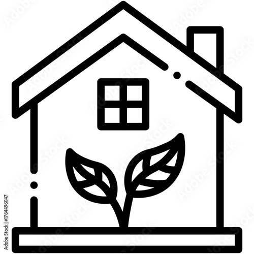 vector icon House, Eco House, Renewable Energy, Eco Friendly, Ecology, Sustainable