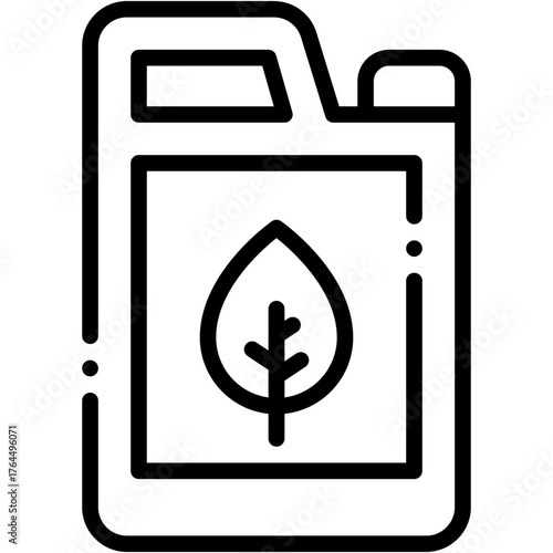 vector icon Organic Oil, Sustainable, Eco Friendly, Green, Energy, Jerry can