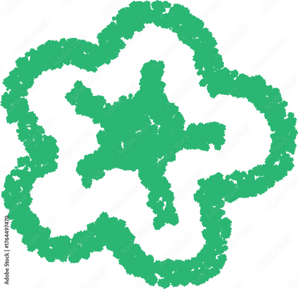 Obraz premium Crayon Cute Flower Doodle 