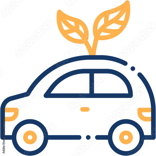 vector icon Vehicle, Electric Car, Transport, Energy, Eco Friendly, Electric Vehicle