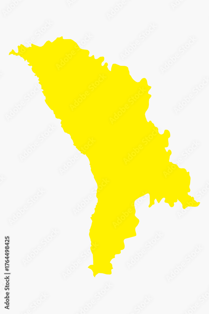 Obraz premium Vector graphic artwork suitable for print and web containing flat detailed map of MOLDOVA