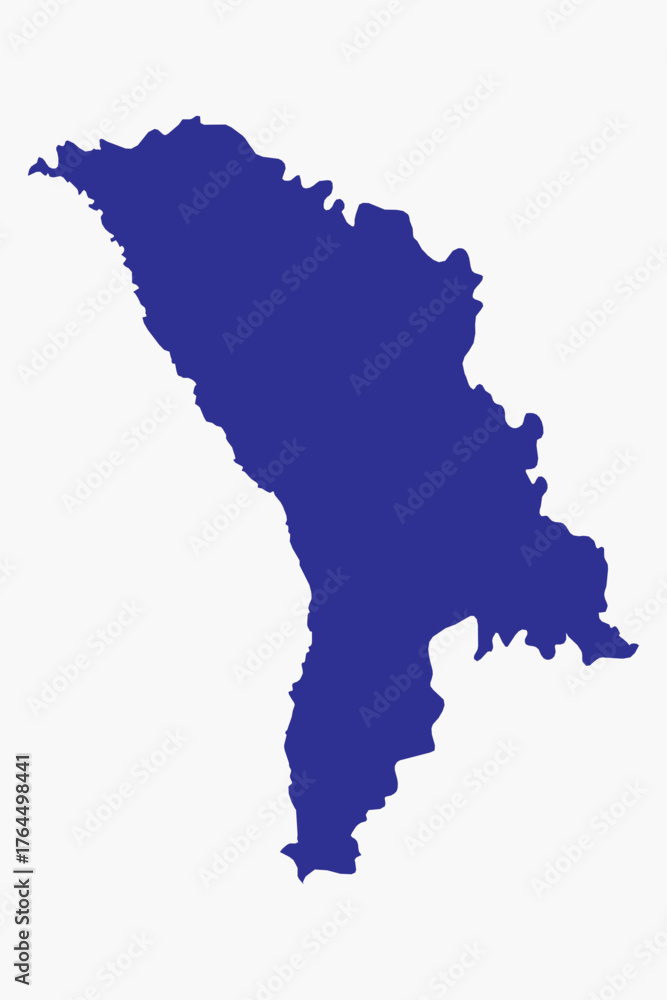 Fototapeta premium Vector graphic artwork suitable for print and web containing flat detailed map of MOLDOVA